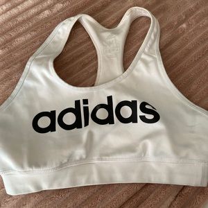 Adidas white sports bra